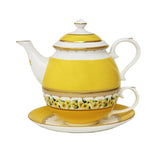 Shell Garden Floral Primula Yellow Tea for One Set