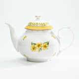 Shell Garden Floral Primula Yellow Teapot