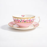 Shell Garden Floral Rose Pink Teacup & Saucer