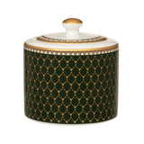 Antler Trellis Dark Green & Gold Sugar Bowl