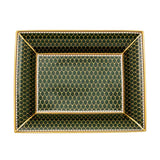 Antler Trellis Green & Gold Trinket Tray