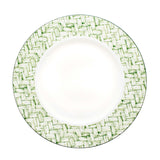 Basket Weave Green Charger Plate 13"