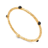 Cabochon Black Gold Bangle