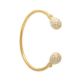 Agama Cream & Gold - Torque Bangle