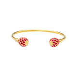 Agama Pink Tourmaline & Gold - Torque Bangle