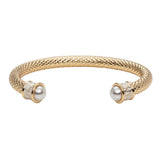 Salamander - Pearl - Gold - Torque Bangle