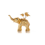 Small Gold Coloured Elephant Cocktail Pick Set