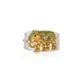 Elephant Napkin Rings Green Facing Left