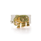 Elephant Napkin Rings Green Facing Left