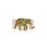 Elephant Napkin Rings Green Facing Right