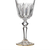 Daisy Line Crystal Red Wine Glass 220ml with 24K Gold Rim