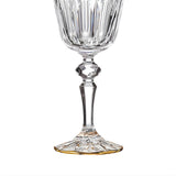 Daisy Line Crystal White Wine Glass 170ml with 24K Gold Rim