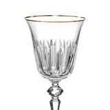 Daisy Line Crystal White Wine Glass 170ml with 24K Gold Rim