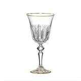 Daisy Line Crystal White Wine Glass 170ml with 24K Gold Rim
