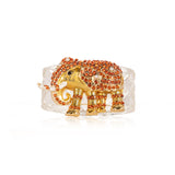 Elephant Napkin Rings Orange Facing Left