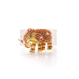 Elephant Napkin Rings Orange Facing Left