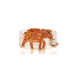 Elephant Napkin Rings Orange Facing Right