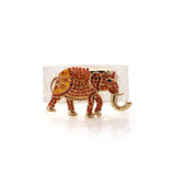 Elephant Napkin Rings Orange Facing Right