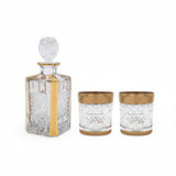Felicia Romantic Whisky Decanter Cut and Tumblers 300 ml for 2