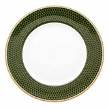 Antler Trellis Dark Green & Gold Dinner Plate 10"