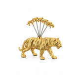 Gold Plated Tiger Cocktail Pick Set