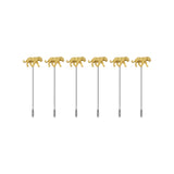 Gold Plated Tiger Cocktail Pick Set