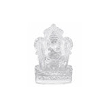 Hand Made Crystal Ganesh Clear Small 12 cm