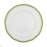 Green Border Audley Dinner Plate - 10”