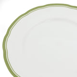 Green Border Audley Dinner Plate - 10”