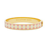 Agama Pale Pink, Cream & Gold - Hinged Bangle - 1cm