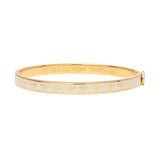 Bee Cream & Gold - Hinged Bangle - 6mm