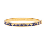 Bee Deep Cobalt & Gold - Hinged Bangle - 6mm