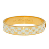 Bee Sparkle Trellis Cream & Gold - Hinged Bangle - 13mm