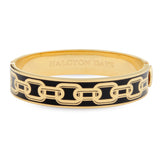 Chain Black & Gold - Hinged Bangle - 13mm