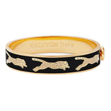 Leopard Black & Gold - Hinged Bangle - 13mm