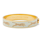 Leopard Cream & Gold - Hinged Bangle - 13mm