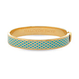 Salamander Turquoise & Gold - Hinged Bangle - 1cm