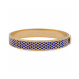 Salamander Deep Cobalt & Gold - Hinged Bangle - 1cm