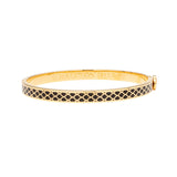 Salamander Black & Gold - Hinged Bangle - 6mm