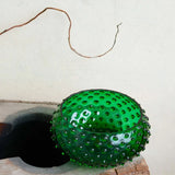 Hobnail Large Bowl Dark Green 23Cm