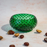 Hobnail Large Bowl Dark Green 23Cm