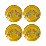 MW Twin Leopards Golden Coaster Set of 4