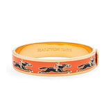 Race Horse Orange Black Golden Hinged Bangle 13mm