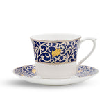 Stewart Platinum, Gold & Blue 15 Pc Tea Set for 6