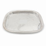 Oblong Silver-Plated Gallery Tray with Chased Centre - 18 Inch