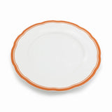 Orange Scalloped Dinner Plate 10"