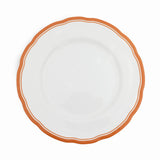 Orange Scalloped Dinner Plate 10"