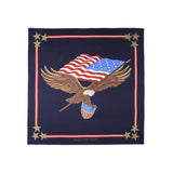 Star Spangled Banner Navy Silk Mini Scarf 45 x 45 cm