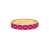 Sparkle Star Pink Tourmaline & Gold Plated Hinged Bangle 13mm