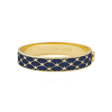 Sparkle Star Estate Blue & Gold Plated Hinged Bangle 13mm